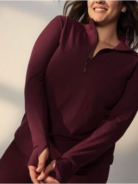 torrid Plum Half-Zip Pullover Sweatshirt
